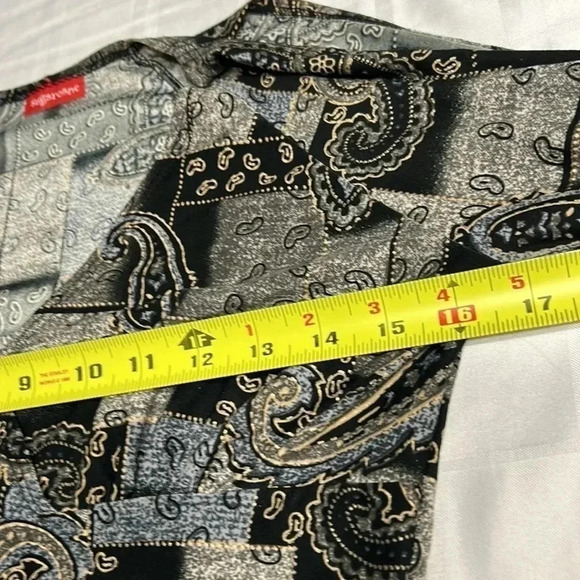 Vtg,open bell sleeve top,some velvet,paisley,XS, surplice,fairygoth,boho,ties.EC - Picture 14 of 15